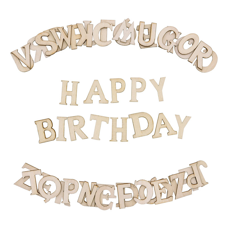 Embellishments For Scrapbooking - 100 Stuks Letters Houten Alfabet Nummer