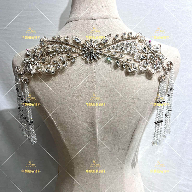 Beaded Trim Fringe - Met de hand bewerkte franjeversiering met