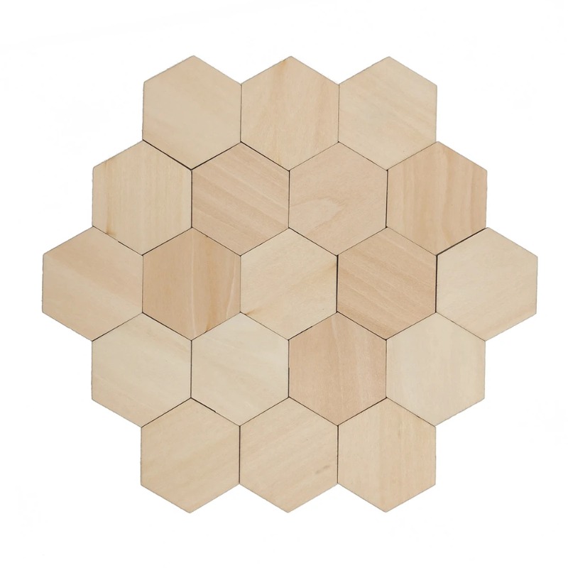 Embellish Craft - 10-120mm Houten Zeshoek Blank Plakjes Onvoltooide