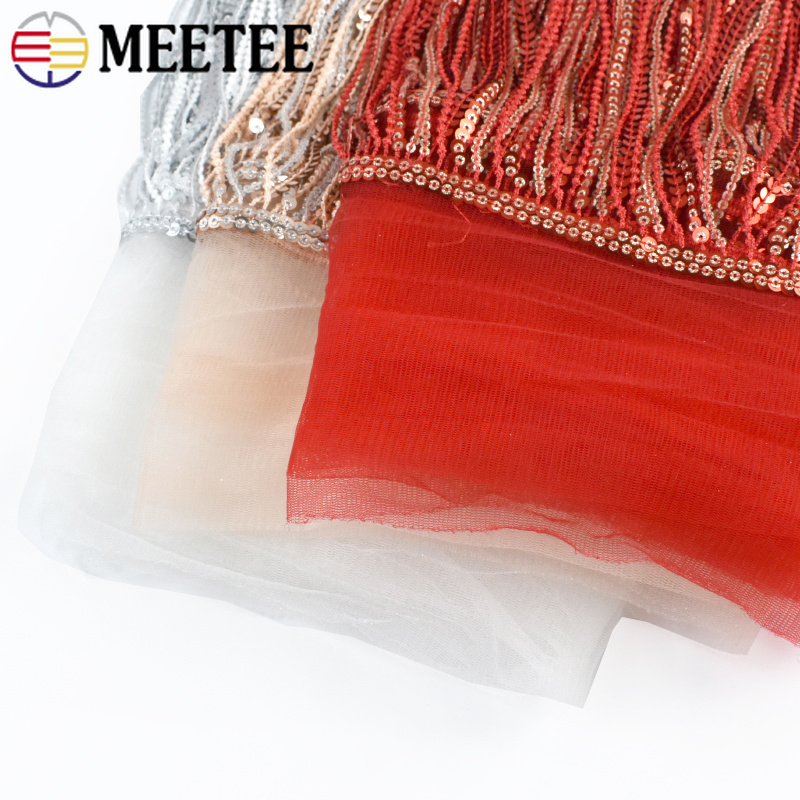 Beaded Trim Fringe - 1/2/3Yards 16cm Paillette Franjeversiering Glanzende Pailletten