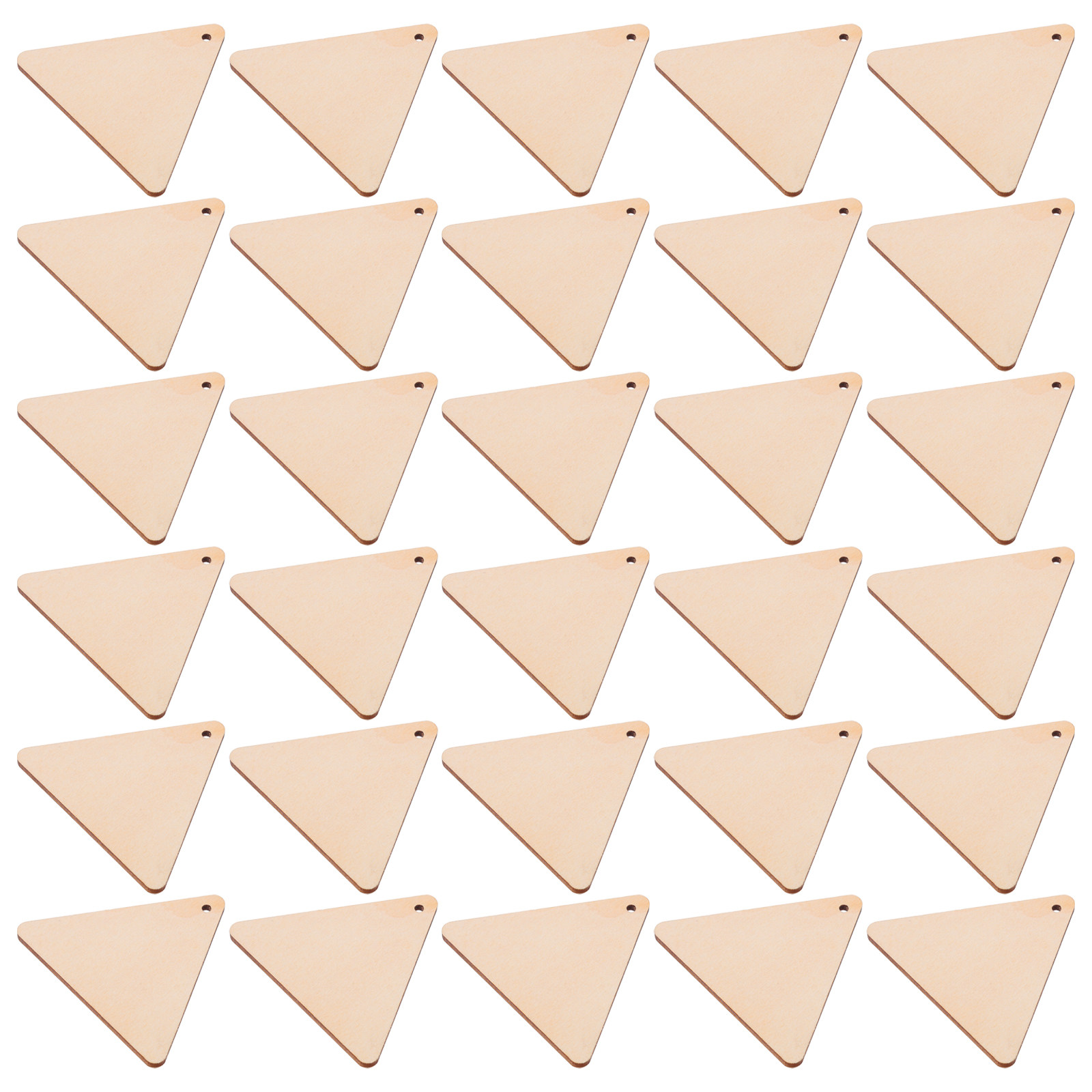 Embellish Craft - 100 stuks houten driehoekige decorstukken 60