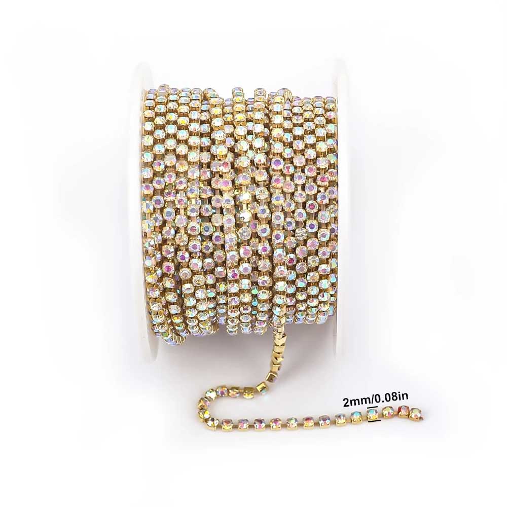 9m Nieuwe 2mm Crystal AB Stras - Sew On Rhinestone recensie en prijs