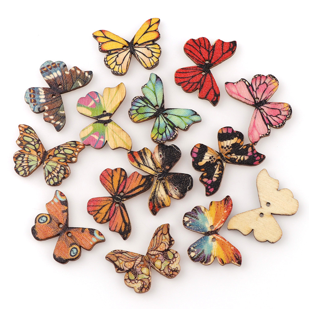 50 stuks vlinder houten knopen - Embellishments For Scrapbooking recensie en prijs