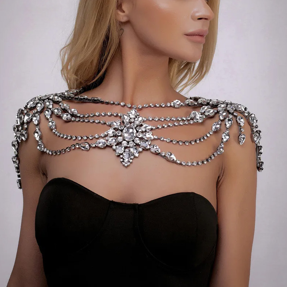 Boho Kristal Bruids Schouderke - Pearl Trim Chain recensie en prijs