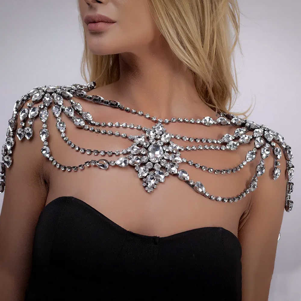 Boho Kristal Bruids Schouderke - Pearl Trim Chain recensie en prijs