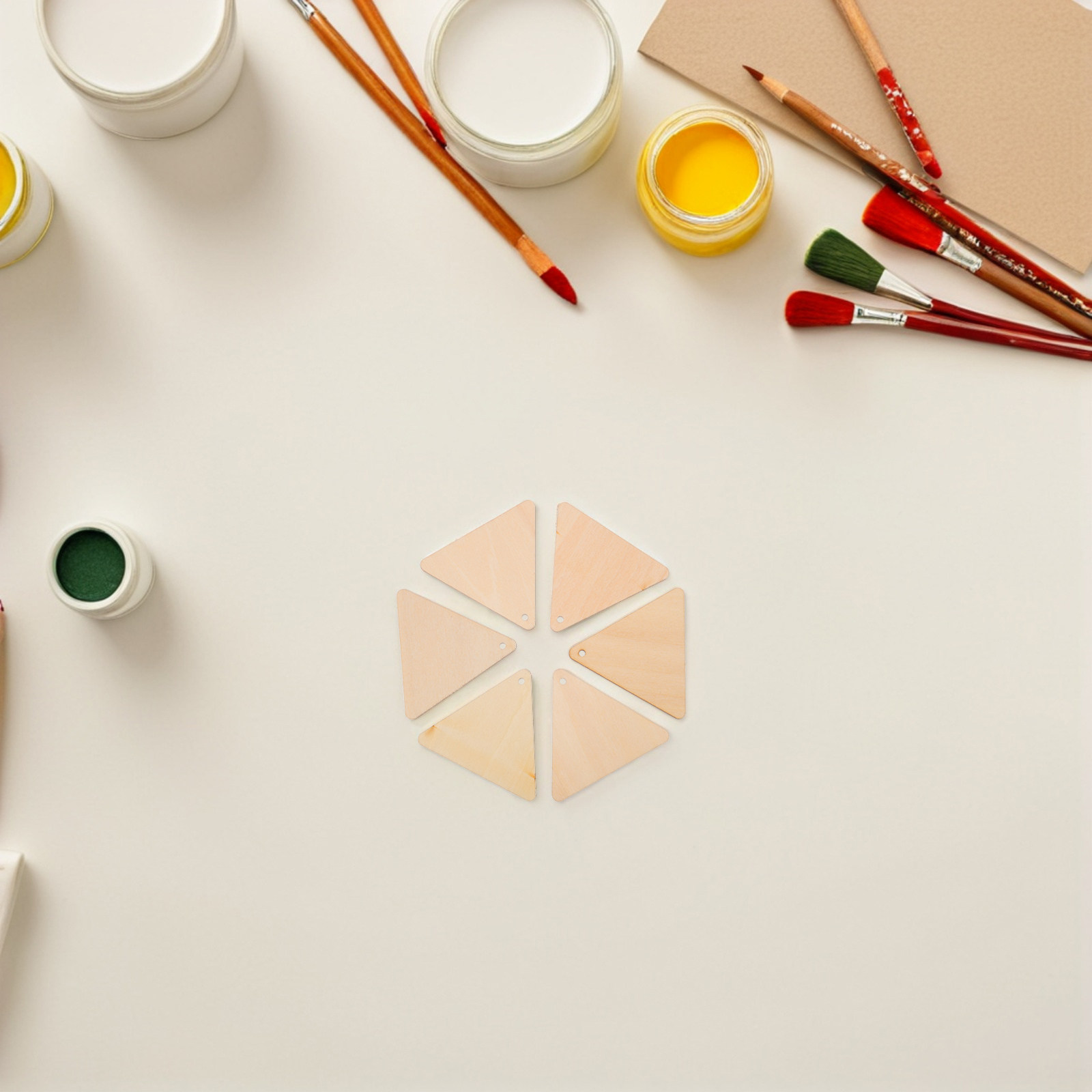 100 stuks houten driehoekige d - Embellish Craft recensie en prijs